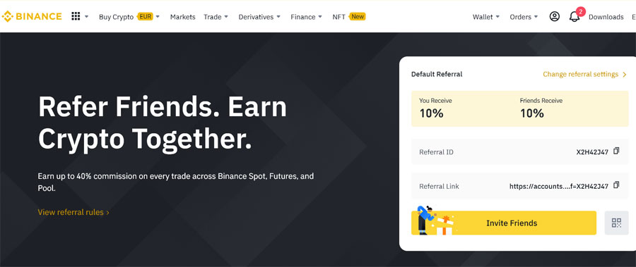 binance referral code and link