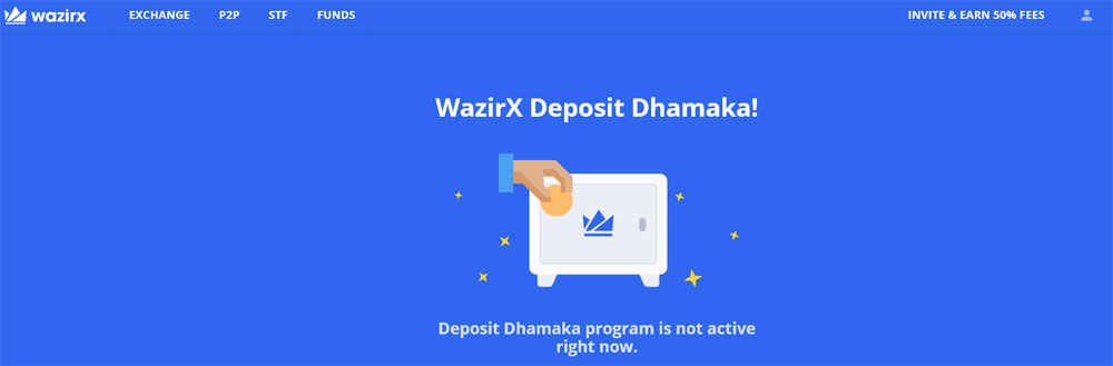 wazirx deposit offers