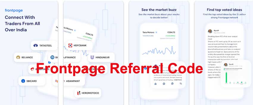 FrontPage referral code, FrontPage refer and earn, sign up bonus