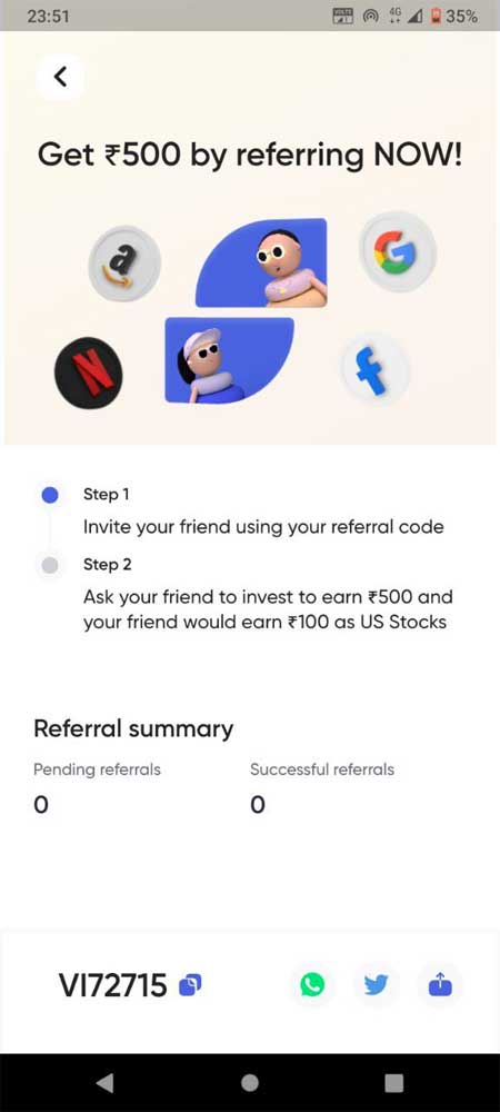 stack invest app referral code